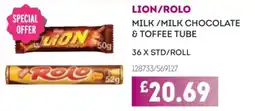 Bestway Lion/rolo milk milk chocolate & toffee tube offer