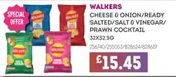 Bestway Walkers cheese & onion/ready salted/salt & vinegar/prawn cocktail offer