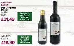 Bestway Dos Condores merlot offer