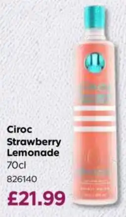 Bestway Ciroc strawberry lemonade offer
