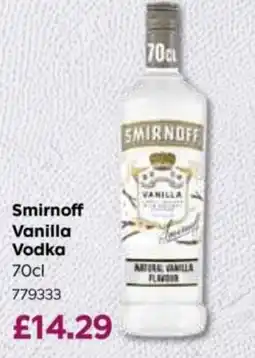 Bestway Smirnoff vanilla vodka offer