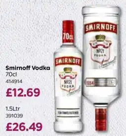 Bestway Smirnoff vodka offer