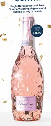 Bestway Baglietti prosecco and rosé spumante offer
