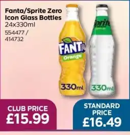 Bestway Fanta/sprite zero icon glass bottles offer
