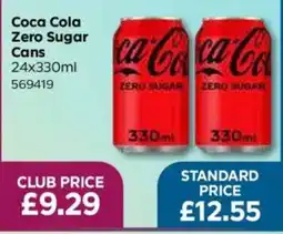 Bestway Coca Cola Zero Sugar Cans offer