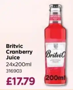 Bestway Britvic cranberry juice offer
