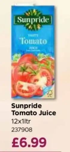 Bestway Sunpride tomato juice offer
