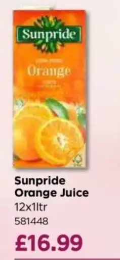 Bestway Sunpride orange juice offer