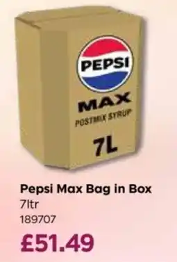 Bestway Pepsi Max Bag in Box offer