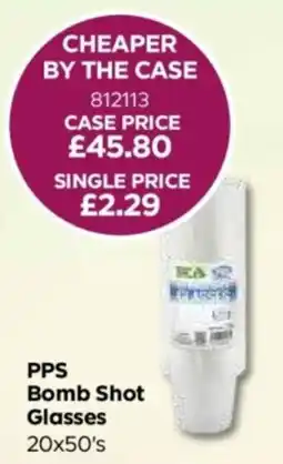 Bestway Pps bomb shot glasses offer