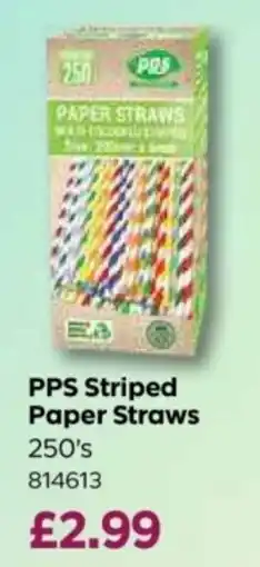 Bestway PPS Striped Paper Straws offer