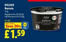 Lidl DELUXE Burrata offer