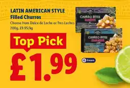Lidl LATIN AMERICAN STYLE Filled Churros offer