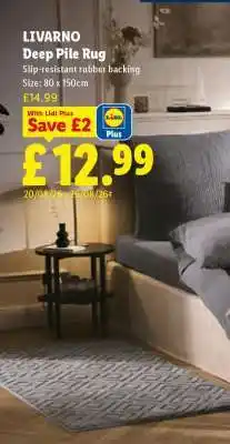 Lidl LIVARNO Deep Pile Rug offer