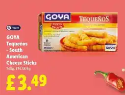 Lidl GOYA Tequeños - South American Cheese Sticks offer