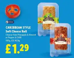 Lidl CARIBBEAN STYLE Soft Cheese Roll offer