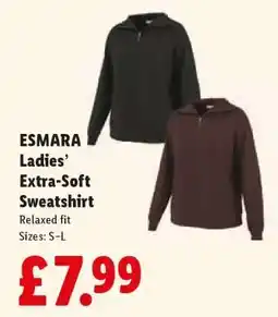 Lidl ESMARA Ladies’ Extra-Soft Sweatshirt offer