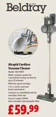 Lidl Beldray Airapid Cordless Vacuum Cleaner offer