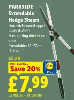 Lidl PARKSIDE Extendable Hedge Shears offer
