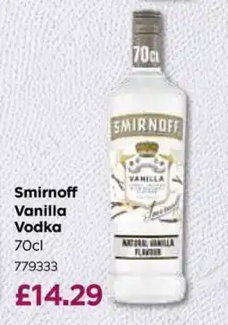 Bestway Smirnoff Vanilla Vodka offer