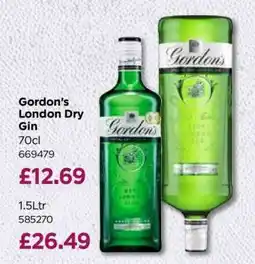 Bestway Gordon's London Dry Gin 70cl offer