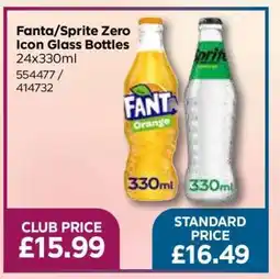 Bestway Fanta/Sprite Zero Icon Glass Bottles offer