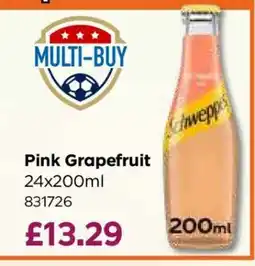 Bestway Schweppes Pink Grapefruit offer