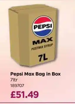 Bestway Pepsi Max Bag in Box offer