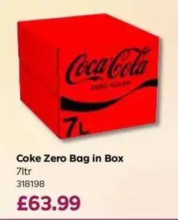 Bestway Coke Zero Bag in Box offer