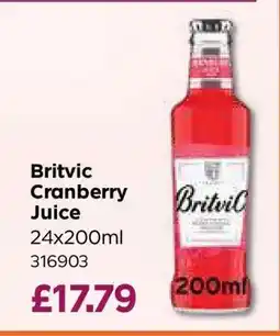 Bestway Britvic Cranberry Juice offer