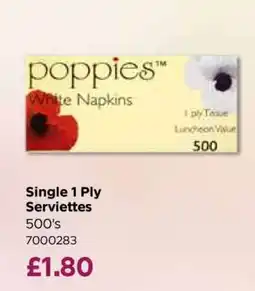 Bestway Single 1 Ply Serviettes offer