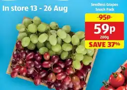 Aldi Seedless Grapes Snack Pack offer