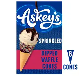 Iceland Askeys The Deluxe Waffle 6 Sprinkled Dipped Cones offer