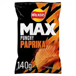 Iceland Walkers Max Punchy Paprika Sharing Crisps 140g offer