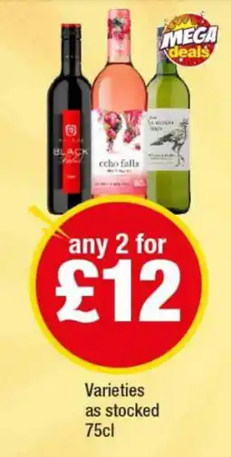 Premier Stores Black Label wine offer