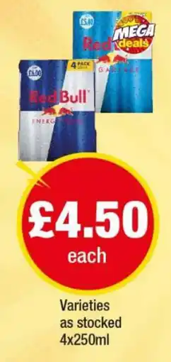 Premier Stores Red Bull energy drink offer