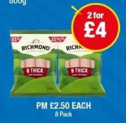 Premier Stores Richmond thick pure sausages offer