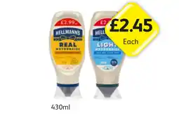 Londis Hellmann's Mayonnaise Real, Light offer
