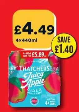 Bargain Booze Thatchers juicy apple cider offer