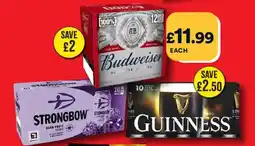 Bargain Booze Budweiser beer offer