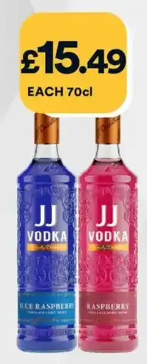 Bargain Booze Jj vodka offer