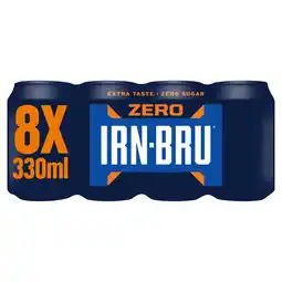 Iceland IRN-BRU ZERO Sugar Soft Drink Can Multipack 8x330ml offer