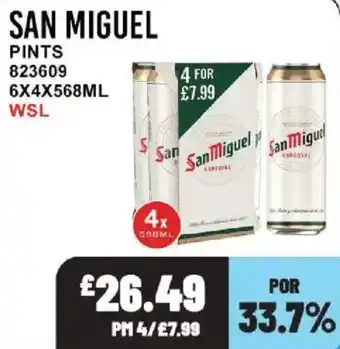 San Miguel pints