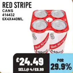 Bestway Red stripe cans offer