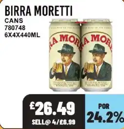 Bestway Birra Moretti cans offer