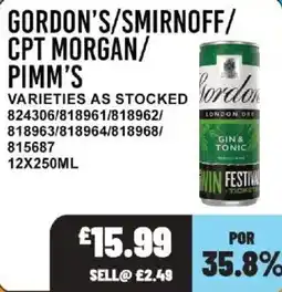 Bestway Gordon's gin & tonic offer