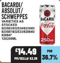 Bestway Bacardi coca cola offer