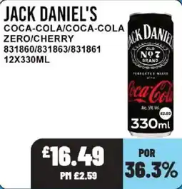 Bestway Jack Daniel's coca-cola/coca-cola zero/cherry offer