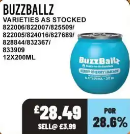 Bestway Buzzballz easy-to-go cocktails offer
