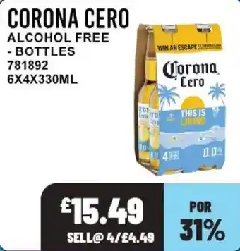Bestway Corona cero alcohol free bottles offer